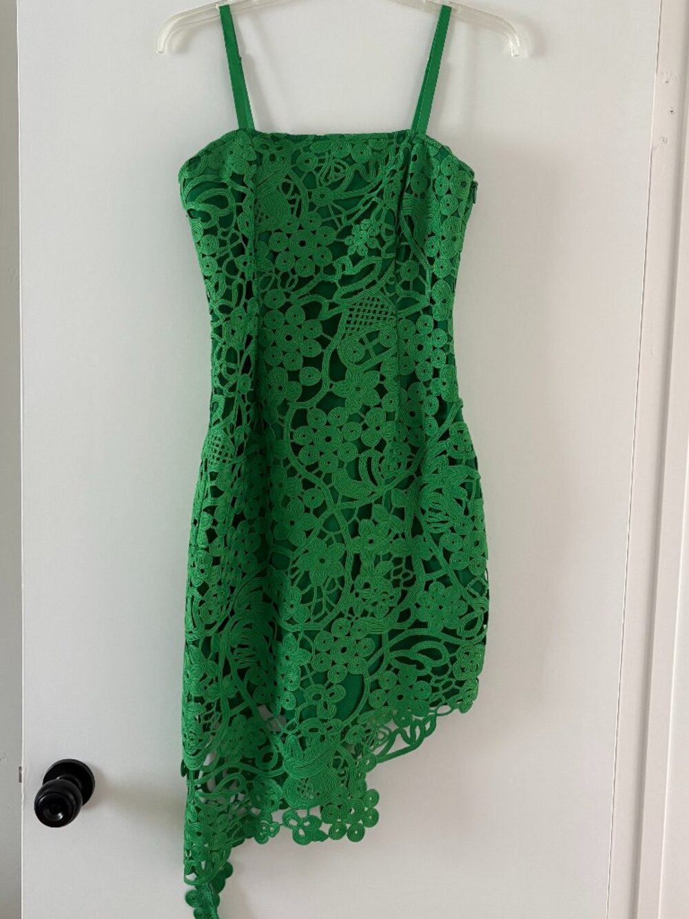 Adelyn Rae Monica Green Crochet Lace Dress (XS)